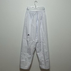 Adidas White Striped Taekwondo Martial Arts Pants Stretch Waist Men’s Size 200