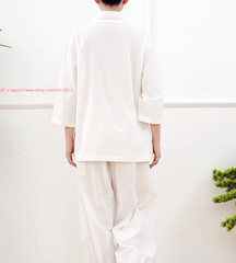Women Men Meditation Monk uniform Chinese Style Lay Zen Kung Fu Tai Chi Suits