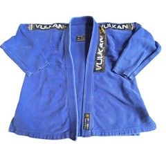 Vulkan Pro Light Jiu Jitsu Gi Jacket Mens Large A2 Blue 100% Cotton Brazil