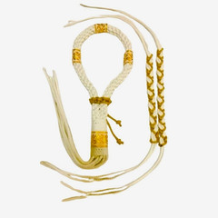 Mongkol Prajiat Set Muay Thai Traditional Thai Boxing Color White and Gold Handm