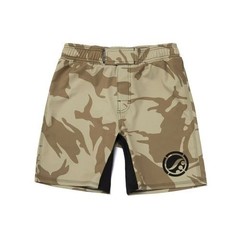 Shoyoroll Training Rash Guard SS (BF20) Tan Camo & Training Fitted Shorts BJJ