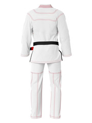 Martial Sports Premium Brazilian Jiu Jitsu Gi – White/Pink, Free Belt, Free Ship
