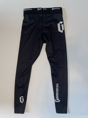 Gameness BJJ Grappling Spats Tights Pants Mens Black Jiu Jitsu MMA No-Gi Small