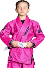 Elite Sports Kids Ultra Light BJJ Brazilian Jiu Jitsu Gi C0 Pink Preshrunk ,Belt