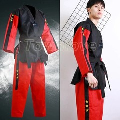 3 StarsTaekwondo Uniform Long Sleeve Kids Adult Clothes Taekwondo Martial Arts