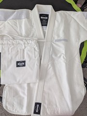 SIMGO White Jiu-Jitsu Gi Uniform Set A1S Martial Arts Training Suit