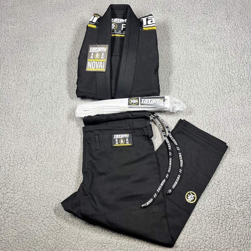 Tatami Fightwear Nova Absolute BJJ Gi Womens Black Size F1 Jiu Jitsu Kimono Set