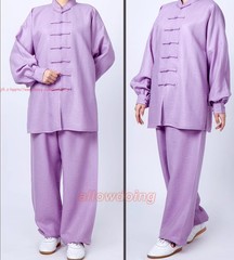 Men Women Linen Tai Chi Uniforms Kung Fu Suit Martial Arts Wing Chun Clothes Set