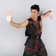 Sleeveless Kung Fu Taichi Uniform Martial Arts Suit Changquan Nanquan Outfit Hot