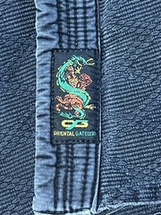 Grey Oriental Gateway Dragon 100% Cotton Martial Arts Jujutsu Karate Jacket Sz 3