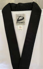 Dynamics TaeKwonDo 2 Piece Training Uniform White Black Kids Size 1/150 NEW
