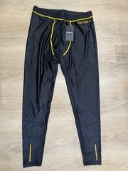 Star Wars Sanabul Men’s X-Large Galactic Logo Long Tights Black Yellow