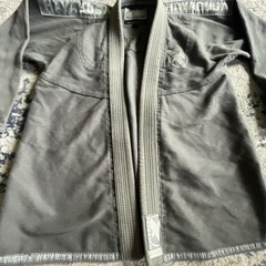 Hayabusa Keikogi Jiu Jitsu Gi Top Pearl Weave Size A1 Gray Charcoal 100% Cotton