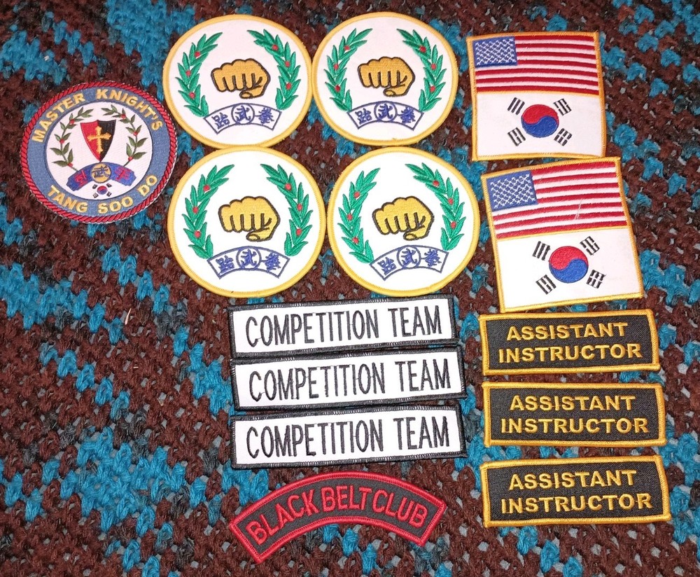 Martial Arts patch collection, 14 patches in the set
