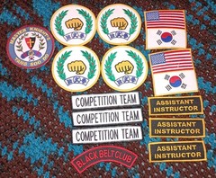 Martial Arts patch collection, 14 patches in the set