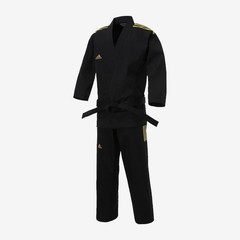 Adidas ADI-OPEN Dobok Boy’s Champion Uniform Black Taekwondo Hapkido Karate TKD