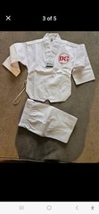 Taekwondo Costume Uniform Size 000 ( 3’7″ -110 cm ) Unisex White