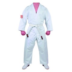 Professional Taekwondo Gi Uniform 8oz White with Belt V-Neck Cotton Fabric