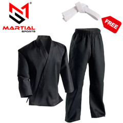Martial Sports Lightweight Black Karate Gi – *FREE BELT!!* – **FREE SHIPPING!!**
