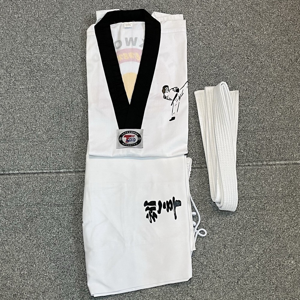 Martial Arts Taekwondo Karate Uniform Adult Size 3 White Chen Huu Academy New