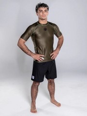 Fuji Baseline 2.0 IBJJF Ranked BJJ ShortSleeve SS Rashguard – Military Green