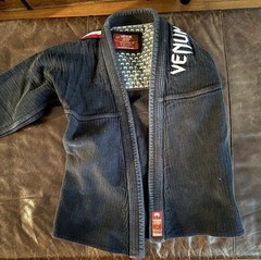 Venum Challenger BJJ Gi Jacket Black with Internal Pattern 100% Cotton Jujitsu L