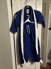 Elite Sports BJJ Jiu-Jitsu Gi Uniform Set Jacket & Pants Blue Child Size
