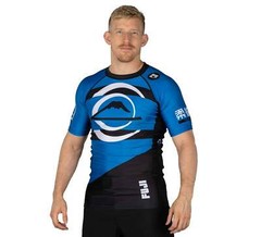 Fuji Vision MMA BJJ Jiu Jitsu ShortSleeve ShortSleeve SS Rashguard – Blue