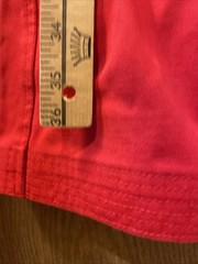 Martial Arts Pants Red Sz4/180 Gi Elastic/String Wst Crotch Gusset, Heavy Weight