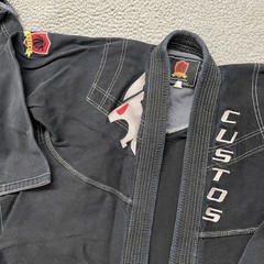 Custos Athletic Gi Set Adult A2 Black Jiu Jitsu Ripstop MMA Grappling *No Belt