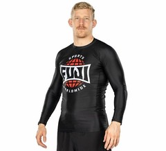 Fuji Retro MMA BJJ Jiu Jitsu LongSleeve Long Sleeve LS Rashguard – Black Red