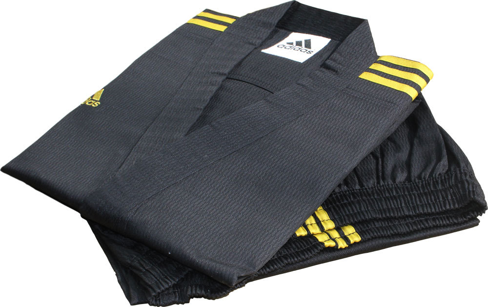 Adidas Champion 3-stripe Open Dobok/Martial Uniform/TaeKwonDo/Karatedo/Gis/Black