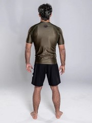 Fuji Baseline 2.0 IBJJF Ranked BJJ ShortSleeve SS Rashguard – Military Green