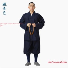 High Quality Casual Suits Buddhist Monk Religion Sets V-Neck Shirt+Pant Uniform