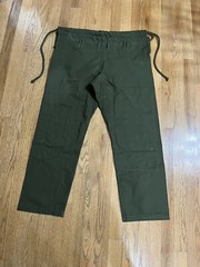 Jiu Jitsu Mens Size A1L Green Pants Drawstring With Belt Loops Marshall Arts New