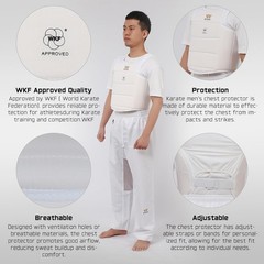 Wesing Professional Karate WKF Approved Men Chest Protector Large