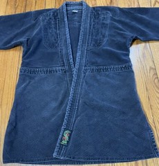 Grey Oriental Gateway Dragon 100% Cotton Martial Arts Jujutsu Karate Jacket Sz 3