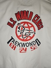 US World Class Taekwondo Gi Dobok Uniform Top Sz 150cm White Martial Arts Supply