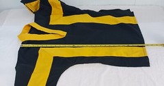 Martial Arts Shirt Youth Size 2 Kickboxing Judo Karate Cotton/Poly Black Yellow