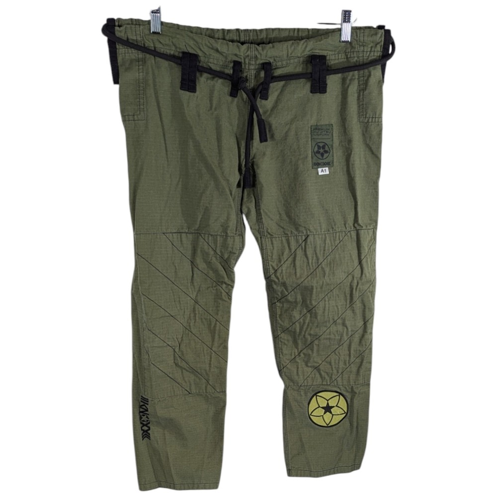 Jiu Jitsu Gi Pants Green Knoxx Gear Mens A1 40 Waist Ripstop Premium Uniform
