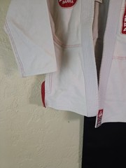 Gracie Barra Equipe Jiu Jitsu Gi Jacket Y6 Kimono White Top Only Size Youth 6