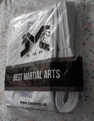 BMA Best Martial Arts V-Neck Uniform #4 180CM / White / White Belt Free Shipping