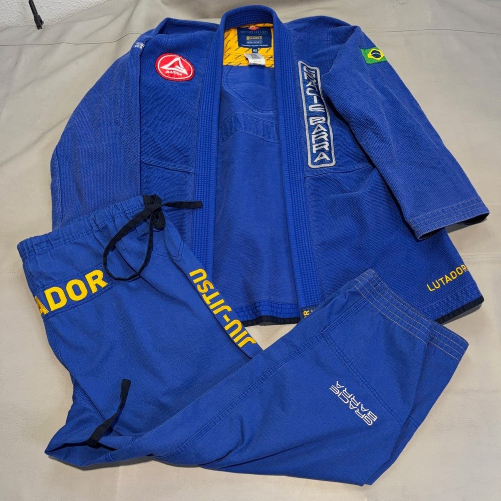 Gracie Barra Equippe Lutador Brazilian Jiu-Jitsu BJJ Gi Set Blue Men A5-XXXX
