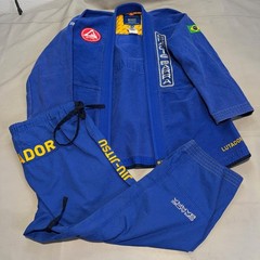 Gracie Barra Equippe Lutador Brazilian Jiu-Jitsu BJJ Gi Set Blue Men A5-XXXX