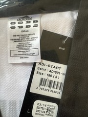 Adidas White with Black Trim Taekwondo Uniform Size 5/190 Cm