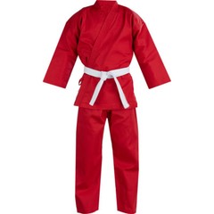 Red Karate Middleweight Kata Gi, 10oz Standard Cut Uniform with Belt