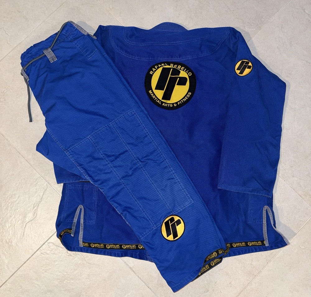 Rafael Rebello Blue Jiu-Jitsu Gi Uniform Set A4 Adult Unisex Jacket & Pants