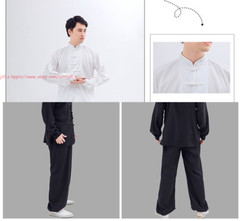 Unisex Cotton National Style Tang Clothes Tai Chi Uniform Wing Chun Kung fu Suit