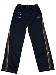 Mizuno Quick Dry Tracksuit Set Black Gold Men XL Jacket Pants New Tags Japan