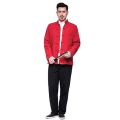 2PCS Mens Traditional Chinese Tang Suit Coat Pants Kung Fu Wingchun Uniform Hot